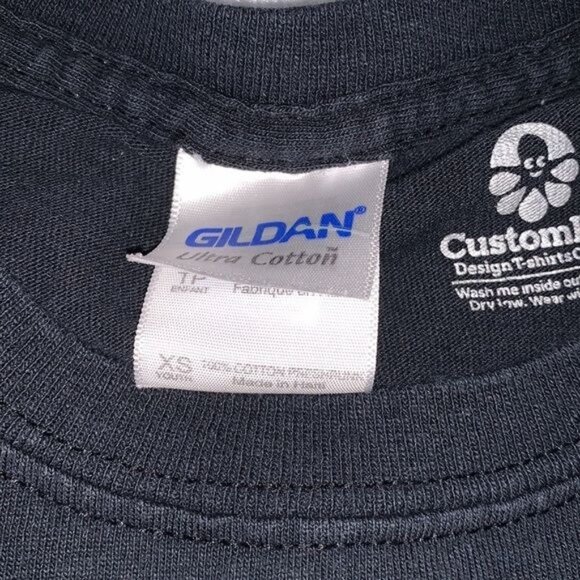 Karsins Rodeo Team Black T-Shirt With "Uncle" Back Print Gildan Ultra Cotton Cus - Picture 3 of 4